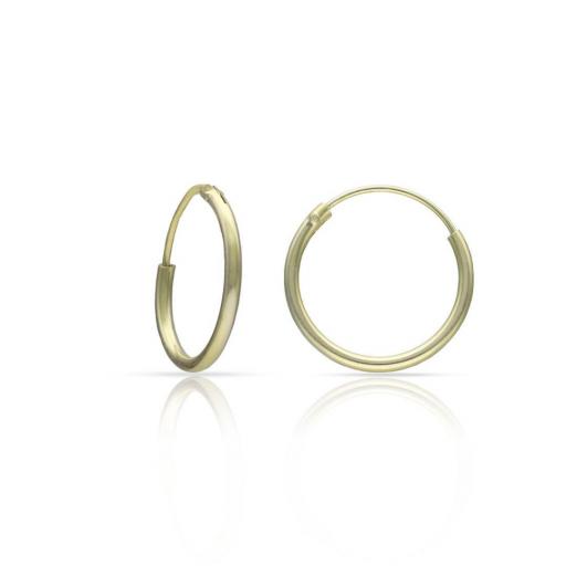 Pendientes Aros de Plata Bañada en Oro – Delicadeza y Estilo