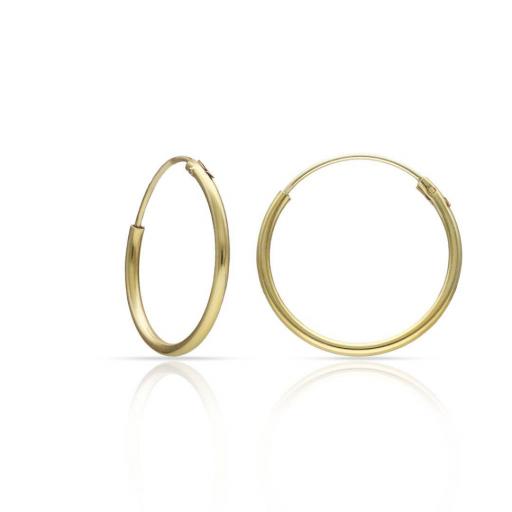 Pendientes Aros de Plata Bañada en Oro – Delicadeza y Estilo [1]