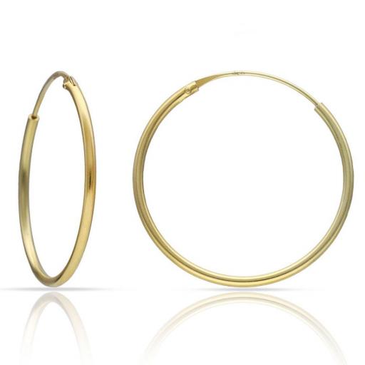 Pendientes Aros de Plata Bañada en Oro – Delicadeza y Estilo [3]