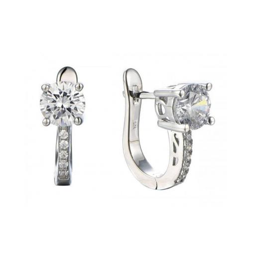 Pendientes plata zirconia Brizzling 023