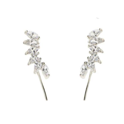 Pendientes trepadores Lineargent de plata para mujer