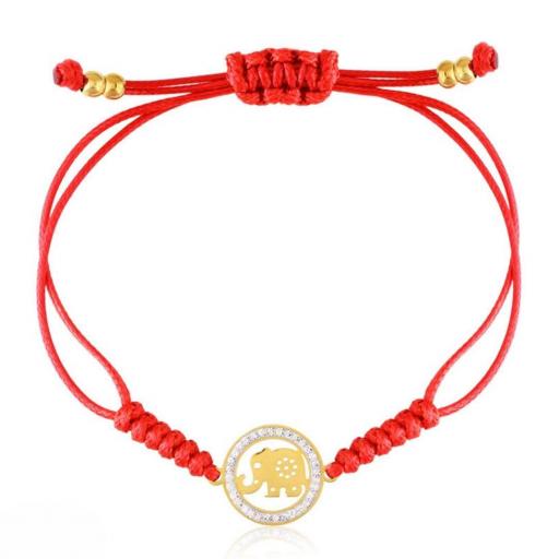 Pulsera de hilo rojo Elefante [0]