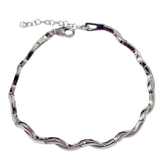 Pulsera de plata almendra