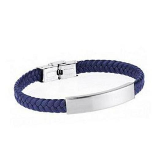 Pulsera de piel y acero para hombre collación Béticas