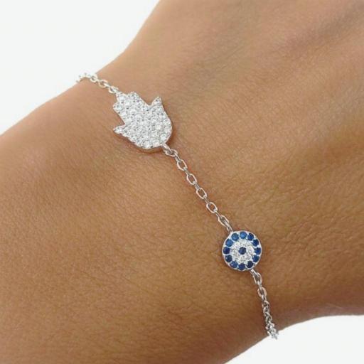 Pulsera Mano de Fátima de plata  [1]