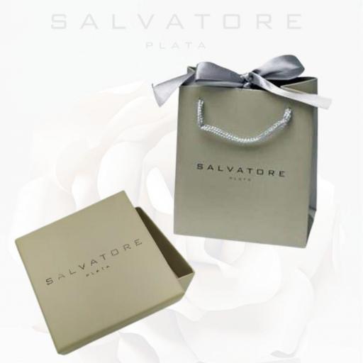 Pulsera de circonitas en forma de espiga Salvatore Plata [2]