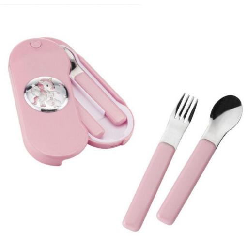 Set Infantil Marca Valenti Pinza y Cubiertos Unicornio  [1]