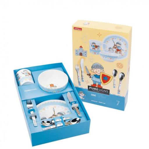 Set vajilla - cubiertos Infantiles Miko-Caballero 7 piezas Envío Gratuito