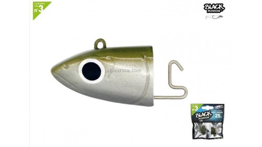 Cabezas plomadas BLACK MINNOW color Khaki-20 -Nº3 [4]