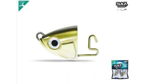 Black Minnow 140 - 2 Shallow jig head - 10g - Khaki