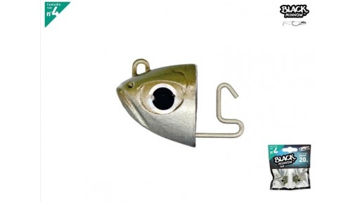 Black Minnow 140 - 2 Shore jighead - 20g - Khaki
