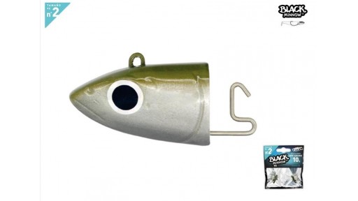 Black Minnow 90 - 2 Off Shore jig head - 10g - Khaki