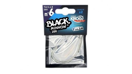 Black Minnow  Nº6 - 2 Anzuelos Krog Premium by VMC