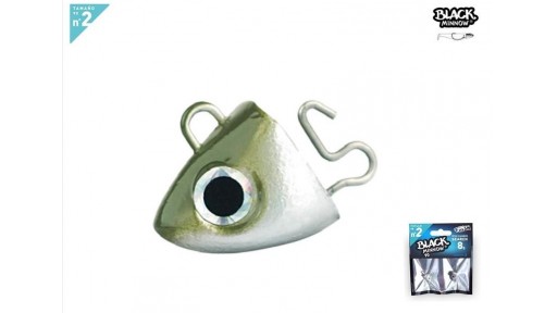 Black Minnow 90 - 2 Search Jig head - 8g - Khaki