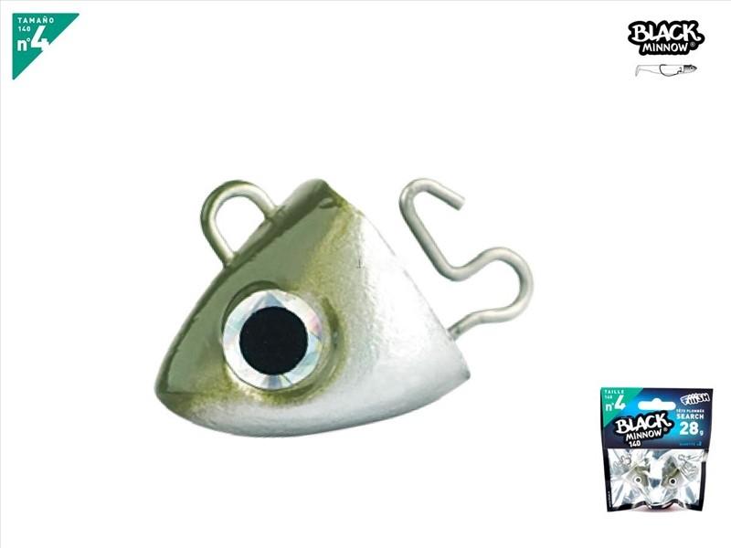 Black Minnow 140 - 2 Search Jig head - 28g - Khaki