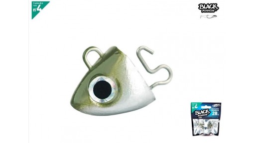 Black Minnow 140 - 2 Search Jig head - 28g - Khaki