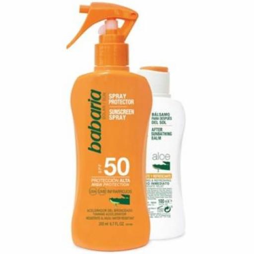 BABARIA LECHE PIST F50 200ml+ AFTERSUN ALOE