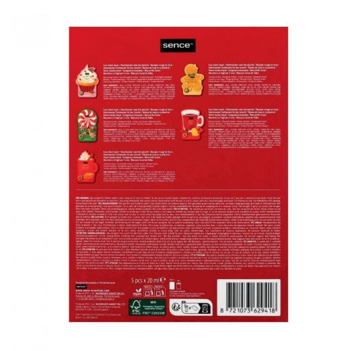 Set de regalo 5 mascarillas faciales de tela de 20 ml, libro de mascarillas-Sence [2]