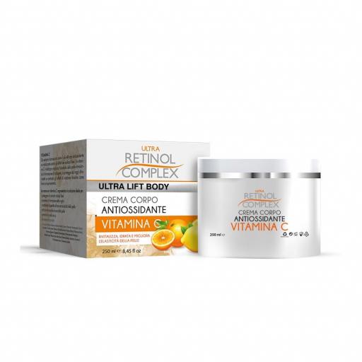 CREMA CORPORAL ANTIOXIDANTE VITAMINA C 250ML. RETINOL COMPLEX