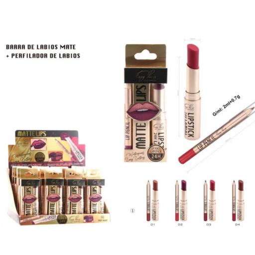 BARRA DE LABIOS MATTE+PERFILADOR