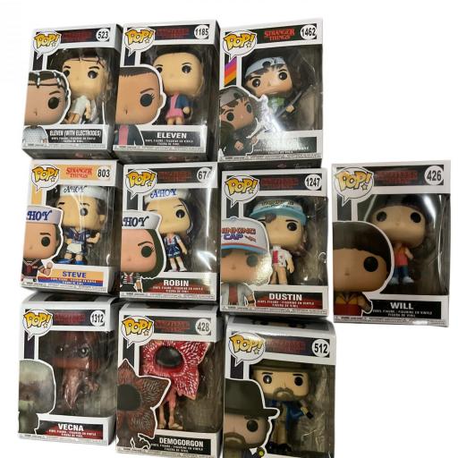 LOTE 10 FUNKOS STRANGER THINGS