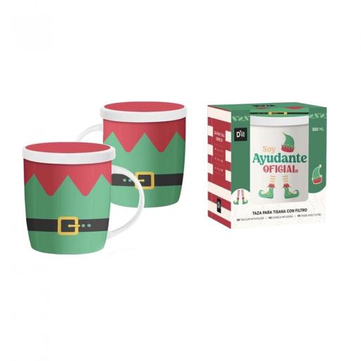 Taza de 350 ml de elfo ayudante especial con filtro para té  [0]