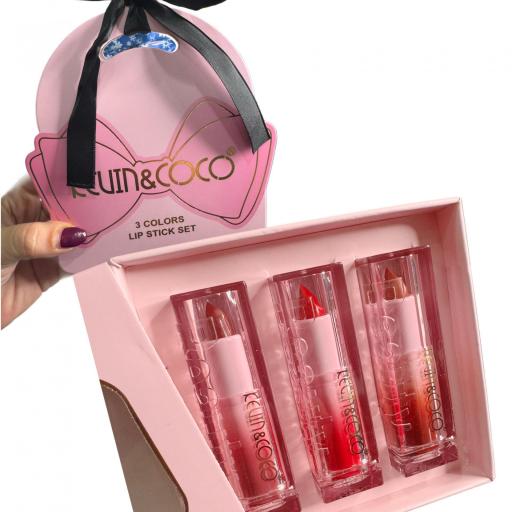PACK 3 LIP STIC+ caja lazo
