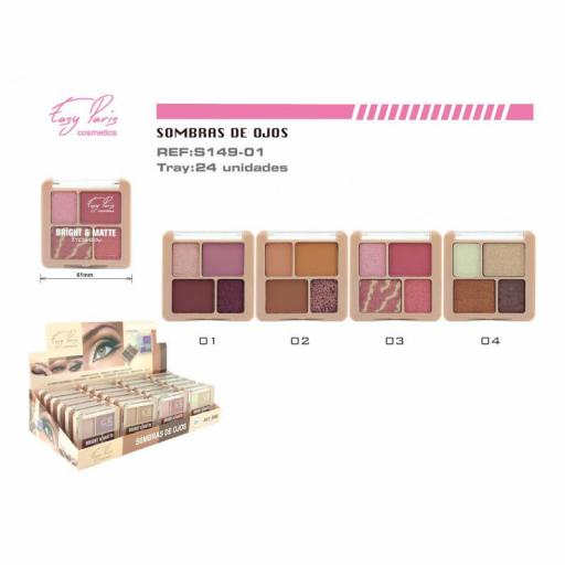 PALETA SOMBRAS 4 COLORES