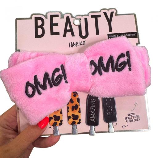 SET BELLEZA CON PINZAS Y DIADEMA