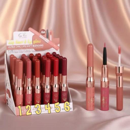 Lápiz labial y brillo de labios mate ultra chic – Easy Paris