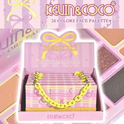 PALETA SOMBRAS KEVIN & COCO 26 colores.