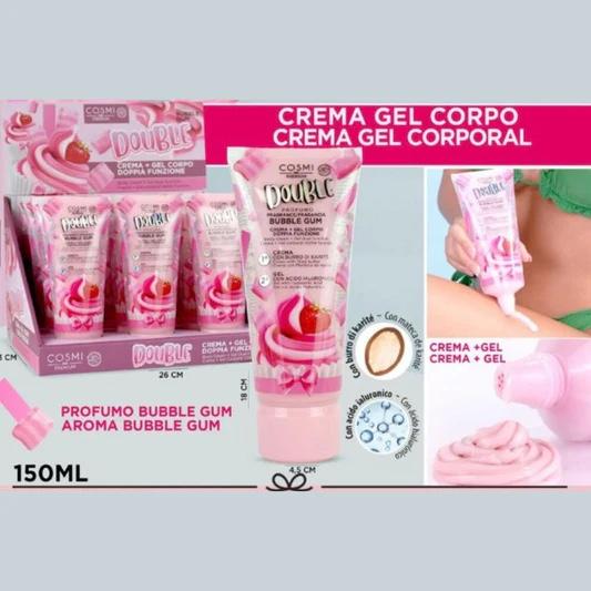 crema gel corporal 2 en 1 con aroma a chicle (bubble gum)