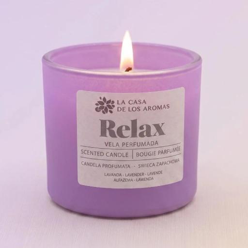 VELA AROMÁTICA VIDRIO LAVANDA- La casa de los aromas [0]