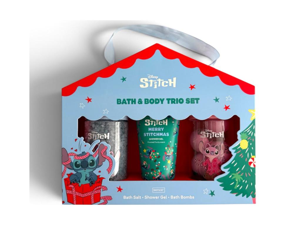 Set de Stitch de Disney (sales de baño 330g+gel de ducha120ml+5bombas de baño)