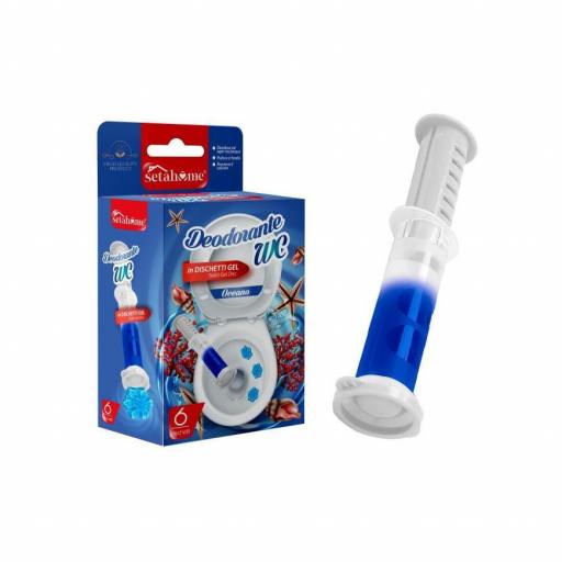 AMBIENTADOR  EN GEL PARA INODORO, 6 APLICACIONES- OLIR OCÉANO