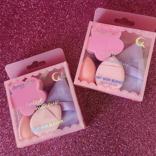 Set de esponjas de maquillaje Anguoer Baby Skin Blender  [0]