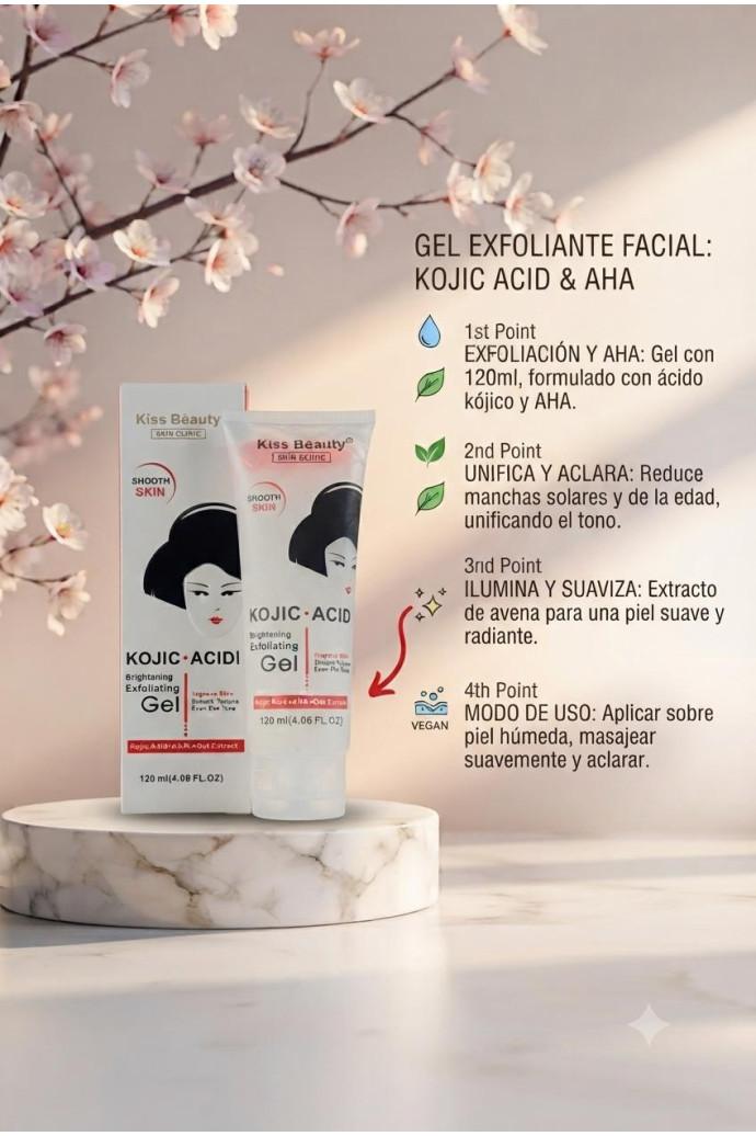 Gel Exfoliante Facial Kojic Acid con Ácido Kójico y AHA 120ml-Kiss Beauty