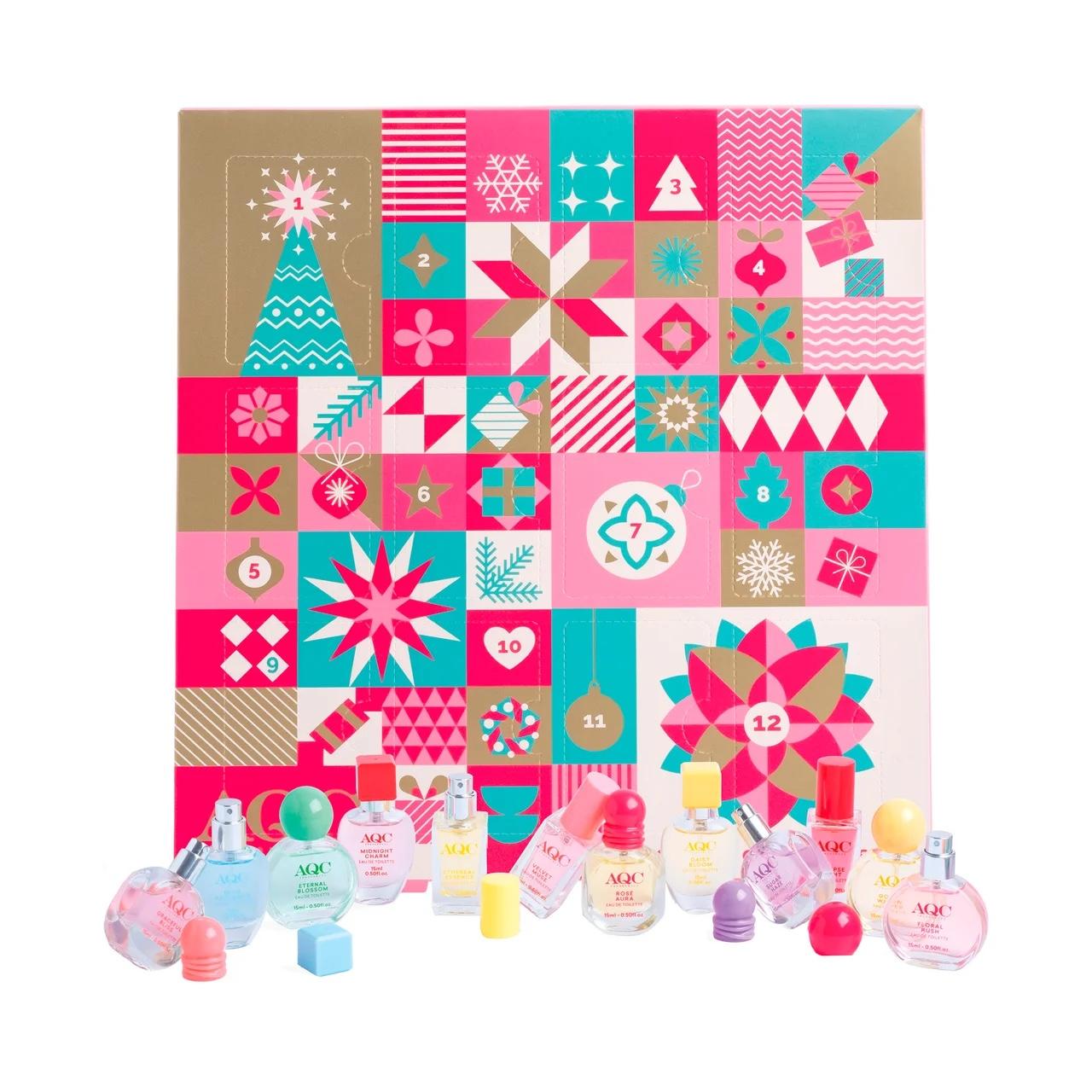 AQC FRAGANCES Calendario de adviento con 12 fragancias exclusivas de 15 ml