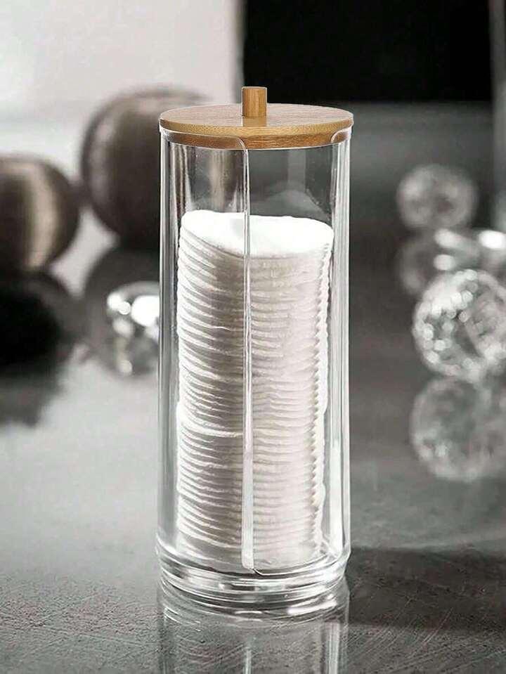 DISPENSADOR DE ALMOHADILLAS CON TAPA DE MADERA