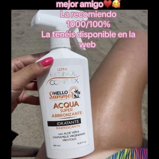Agua Superbronceadora con Aloe Vera y Mentol Hidrata Refresca e Intensifica el Bronceado [1]