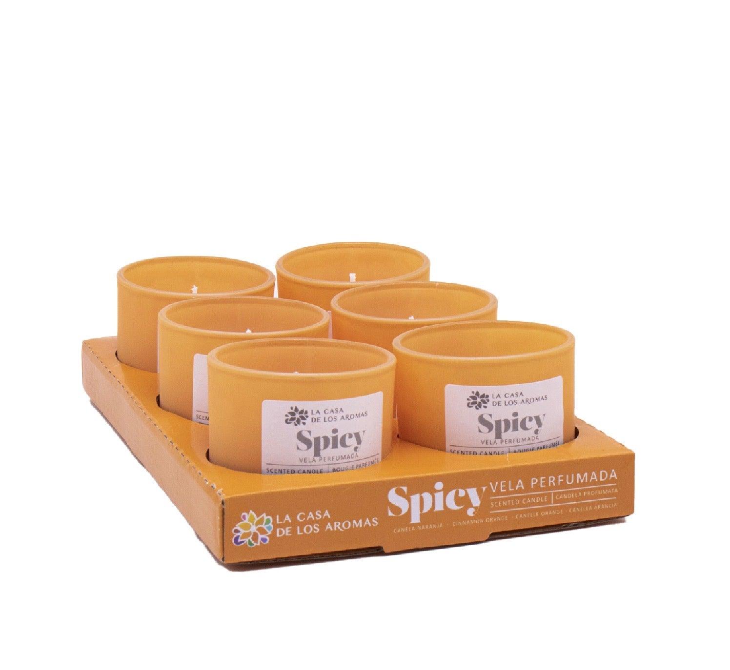 Vela Perfumada Spicy (Canela y naranja)