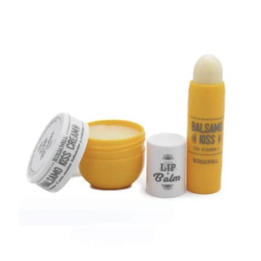 PACK BALSAMO LABIAL TARRO + BARRA KISS CREMA - LETICIA WELL [1]