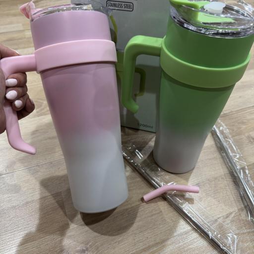 VASO TÉRMICO VERDE CON PAJITA 12000ml [1]