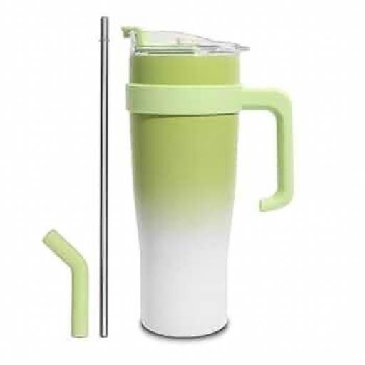 VASO TÉRMICO VERDE CON PAJITA 12000ml [0]