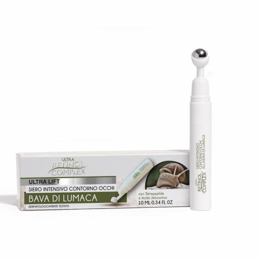 SÉRUM DE OJOS CON BABA DE CARACOL Y ÁCIDO HIALURÓNICO - RETINOL COMPLEX - ROLL ON - 10ML