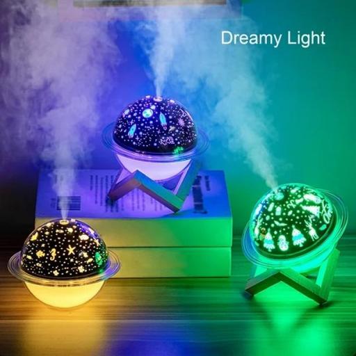 Humidificador Niebla Fina + Lámpara LED