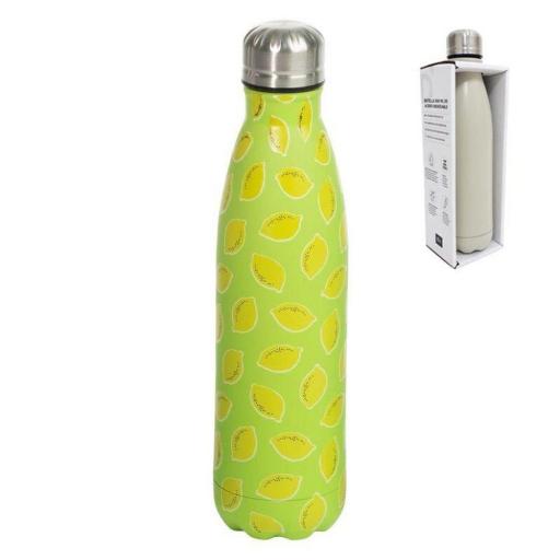 Botella acero inoxidable doble capa 500ml frutas 