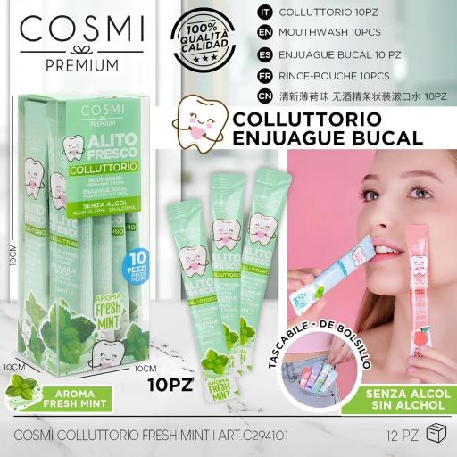 ENJUAGUE BUCAL AROMA MENTA - COSMI(10 unidades)