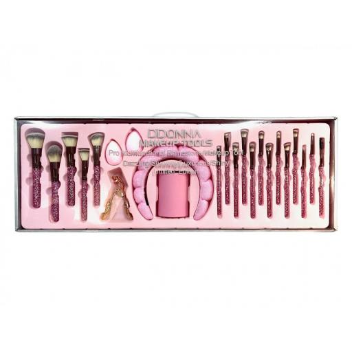 SET PROFESSIONAL MAKEUP TOOLS PINK GLITTER [0]