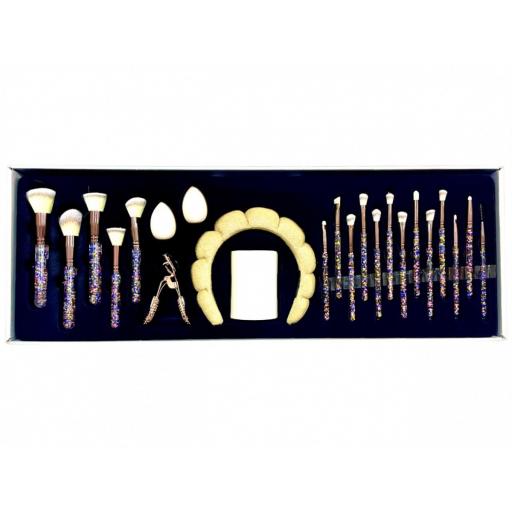 SET PROFESSIONAL MAKEUP TOOLS BRONZE GLITTER [1]